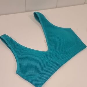 Teal Ribbed Women's Bralette